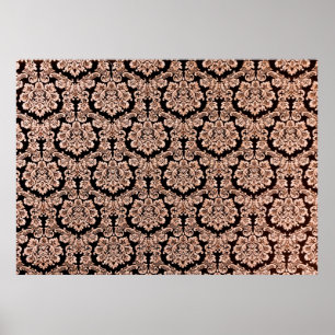 Abstraktens bakgrund i ett tungt lila brocade-verk poster