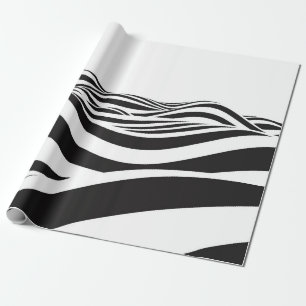 Abstraktens bakgrund i vågar. Optisk 3D-illusion- Presentpapper