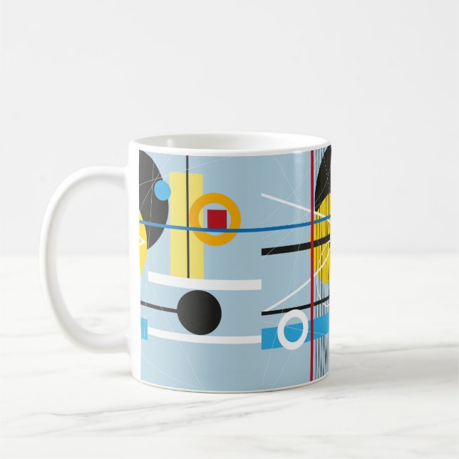 Abstraktens bakgrund med flera färgader för geomet kaffemugg (Vänster)