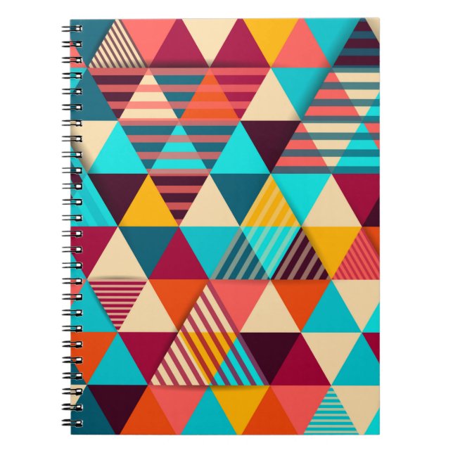 Abstraktens bakgrund med triangelformer. Modern g Anteckningsbok (Framsidan)