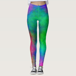 Abstraktens bakgrund Vattenfärg i flera Färger Leggings