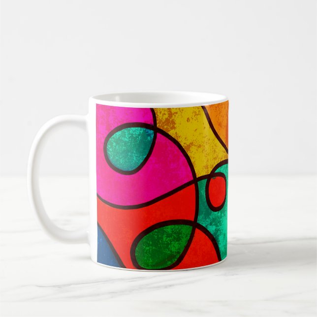 Abstraktens bakgrundsgrafik - design kaffemugg (Vänster)
