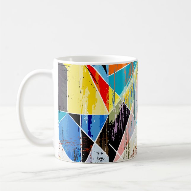 abstraktens bakgrundskomposition, med linjer, spl kaffemugg (Vänster)