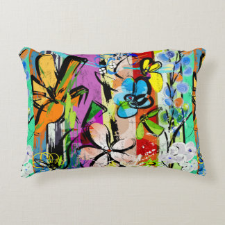 abstraktens bakgrundssammansättning med blommor, m prydnadskudde