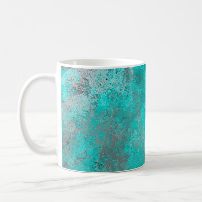 Abstraktens bakgrundsvägg, färgstark kaffemugg (Vänster)