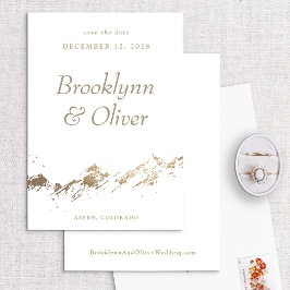 Abstraktens berg - minimalt vitt Spara datum Spara Datumet