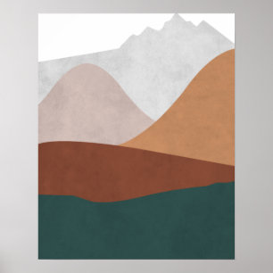 Abstraktens berg poster