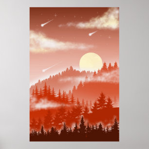 Abstraktens bergskonstruktion poster