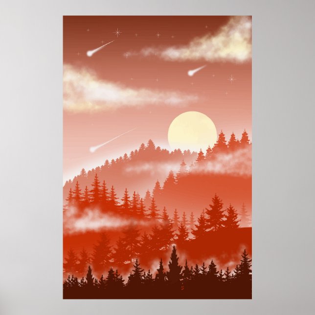 Abstraktens bergskonstruktion poster (Framsidan)