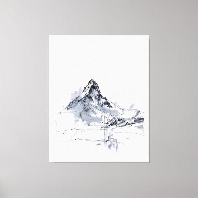 Abstraktens bergstopp canvastryck (Framsida)