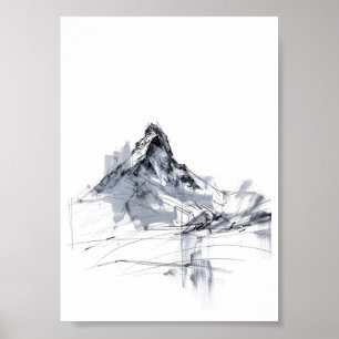 Abstraktens bergstopp poster