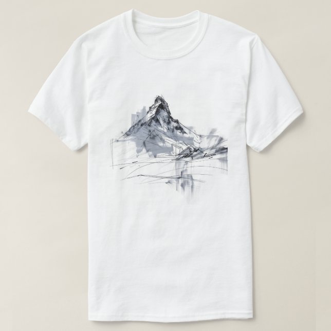 Abstraktens bergstopp t shirt (Design framsida)