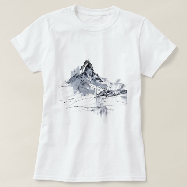 Abstraktens bergstopp t shirt (Design framsida)
