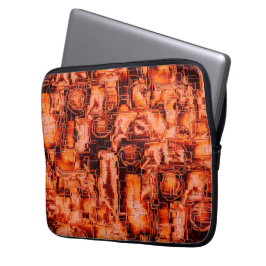 Abstraktens bild i koralleskalerade mosaik laptop fodral