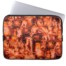 Abstraktens bild i koralleskalerade mosaik laptop fodral