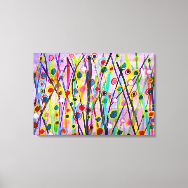 abstraktens bildlandskapslandskap, färgvatten canvastryck (Framsida)