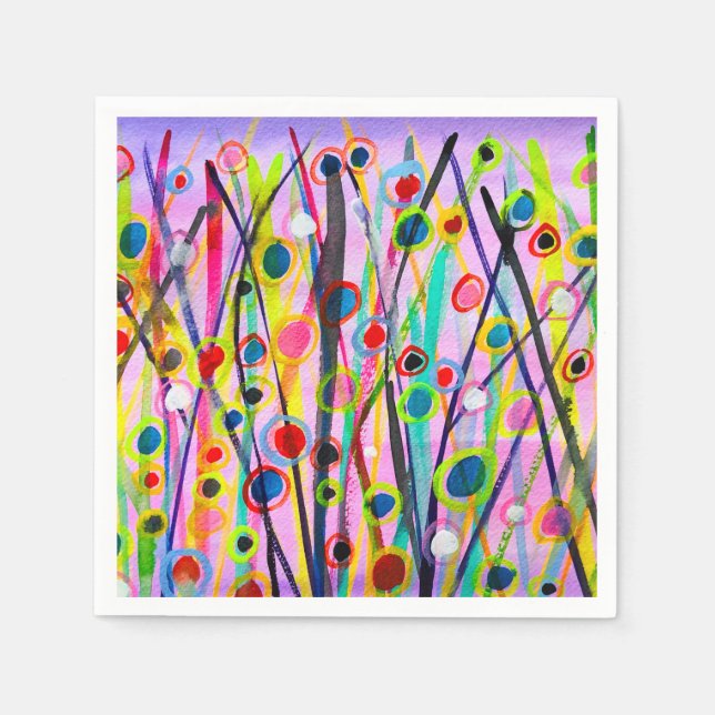 abstraktens bildlandskapslandskap, färgvatten pappersservett (Framsidan)