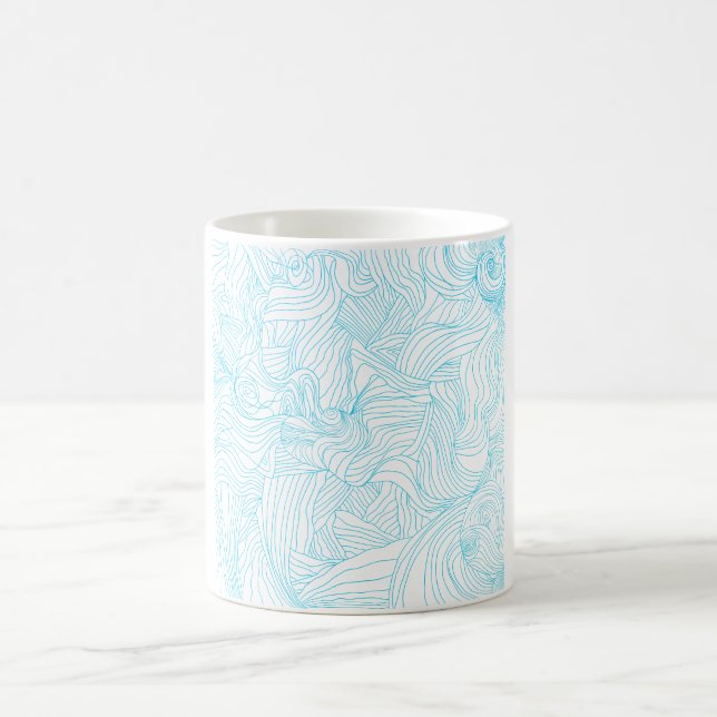 Abstraktens blå konst kaffemugg (Center)