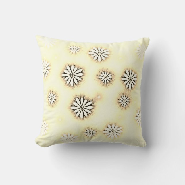 abstraktens blomkudde i sepia kudde (Framsida)