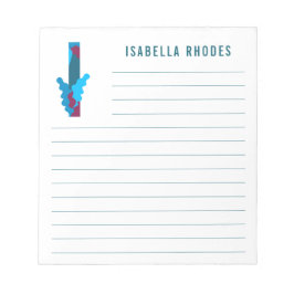 Abstraktens Blommigt Alphabet Led Anteckningsblock