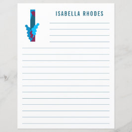 Abstraktens Blommigt Alphabet Led Papper