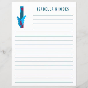 Abstraktens Blommigt Alphabet Led Papper