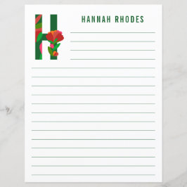 Abstraktens Blommigt Alphabet Led Papper