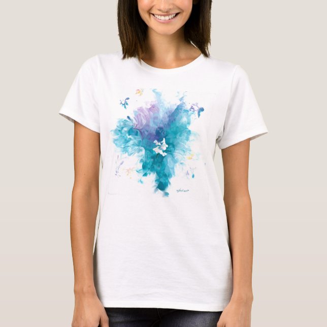 Abstraktens Blommigt Art T-shirt (Framsida)