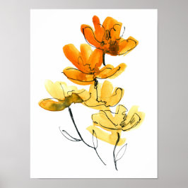 Abstraktens blommigt - bakgrund poster