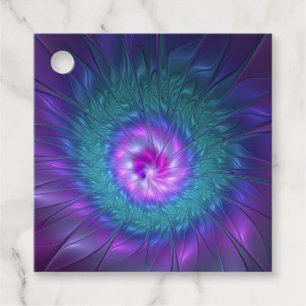 Abstraktens Blommigt Beauty Colorful Art Flower An Gåvor Etiketter