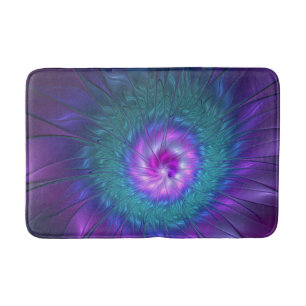 Abstraktens Blommigt Beauty Colorful Fractal Art F Badrumsmatta