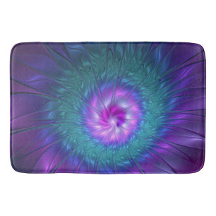 Abstraktens Blommigt Beauty Colorful Fractal Art F Badrumsmatta