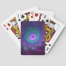Abstraktens Blommigt Beauty Colorful Fractal Art F Casinokort