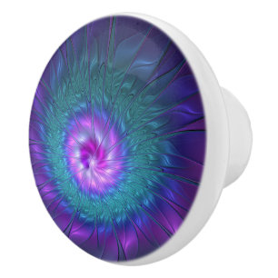 Abstraktens Blommigt Beauty Colorful Fractal Art F Knopp
