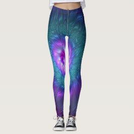 Abstraktens Blommigt Beauty Colorful Fractal Art F Leggings