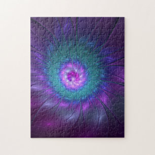 Abstraktens Blommigt Beauty Colorful Fractal Art F Pussel