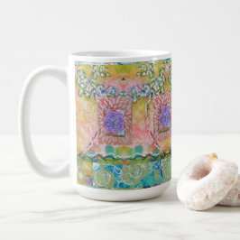 Abstraktens Blommigt Kaffemugg