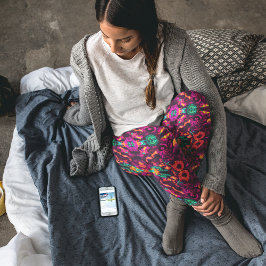 Abstraktens blommigt leggings