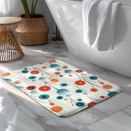 Abstraktens Blommigt Modern botanisk retrosblomma Badrumsmatta