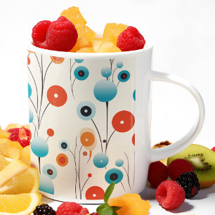 Abstraktens Blommigt Modern botanisk retrosblomma Kaffemugg
