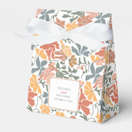 Abstraktens Blommigt och fåglarnas moderna Bröllop Presentaskar