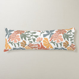 Abstraktens Blommigt och fåglarnas moderna Mönster Kroppskudde