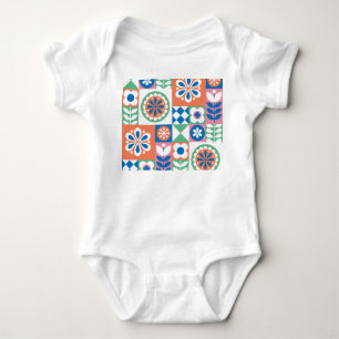 Abstraktens Blommigt, Scandinavian Folk Design. T Shirt