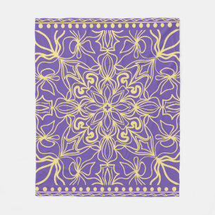 Abstraktens blommönster. geometri, mandala-design fleecefilt