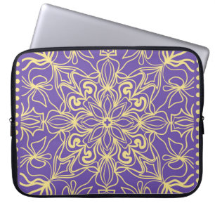Abstraktens blommönster. geometri, mandala-design laptop fodral