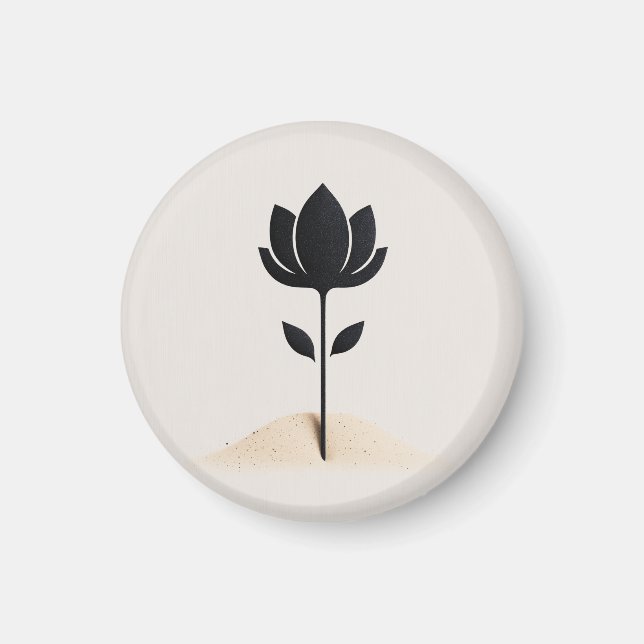 Abstraktens blomsterdesign magnet (Framsidan)