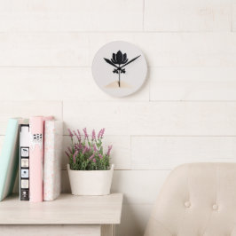 Abstraktens blomsterdesign rund klocka