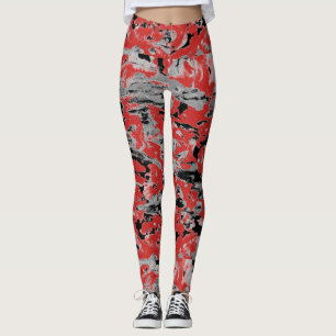 Abstraktens Blöt - färgton Leggings
