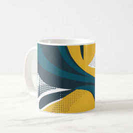 Abstraktens böjda flödesdesign kaffemugg