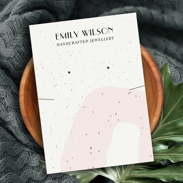 ABSTRAKTENS  CERAMISKA NECKLACE EARRING VISNING VISITKORT (Skapare uppladdad)